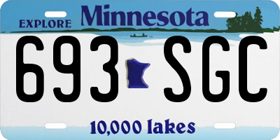 MN license plate 693SGC