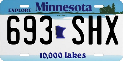 MN license plate 693SHX