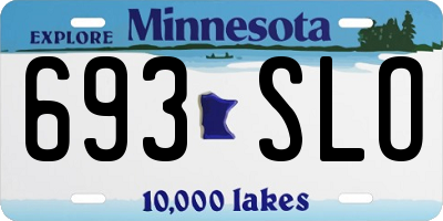 MN license plate 693SLO