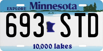 MN license plate 693STD
