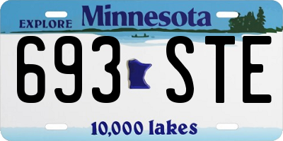 MN license plate 693STE