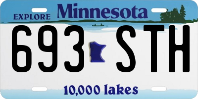 MN license plate 693STH