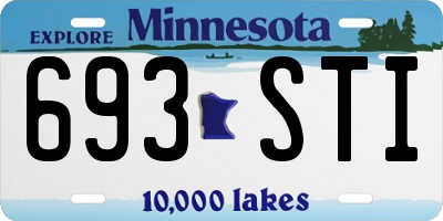 MN license plate 693STI