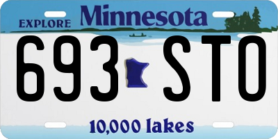 MN license plate 693STO
