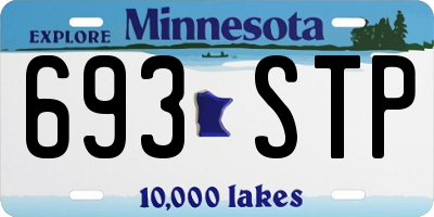 MN license plate 693STP