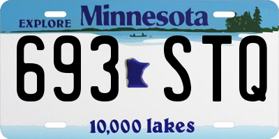 MN license plate 693STQ