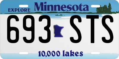 MN license plate 693STS