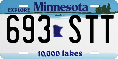 MN license plate 693STT