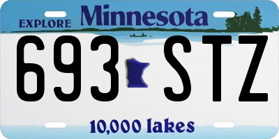 MN license plate 693STZ