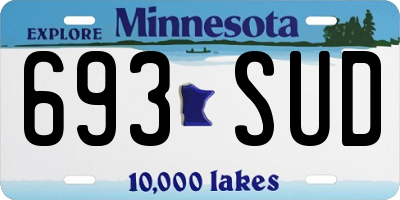MN license plate 693SUD