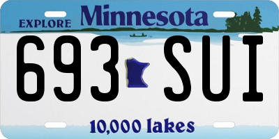 MN license plate 693SUI