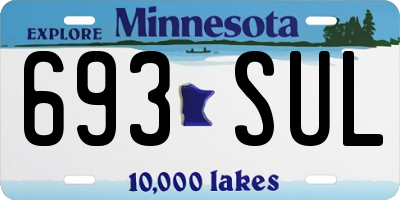 MN license plate 693SUL