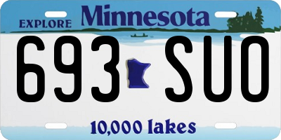 MN license plate 693SUO