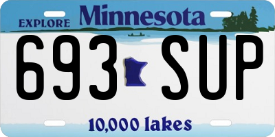 MN license plate 693SUP