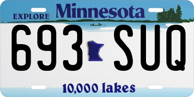 MN license plate 693SUQ
