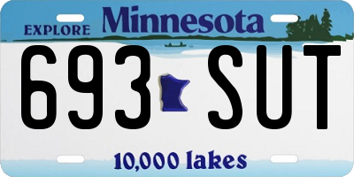 MN license plate 693SUT