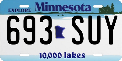 MN license plate 693SUY