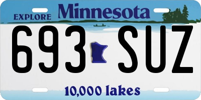 MN license plate 693SUZ