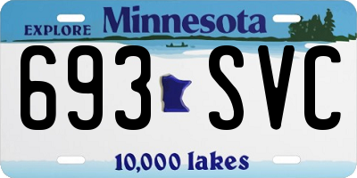 MN license plate 693SVC