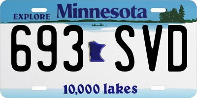 MN license plate 693SVD