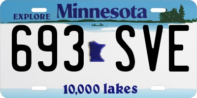 MN license plate 693SVE