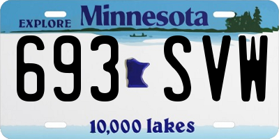 MN license plate 693SVW