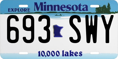 MN license plate 693SWY