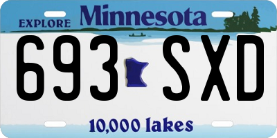 MN license plate 693SXD