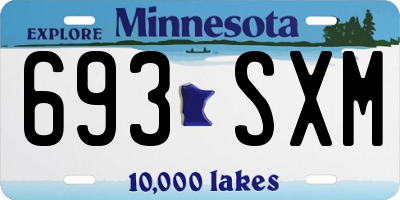 MN license plate 693SXM