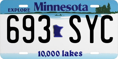 MN license plate 693SYC