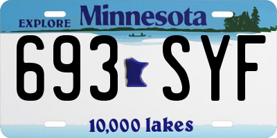 MN license plate 693SYF