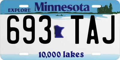 MN license plate 693TAJ