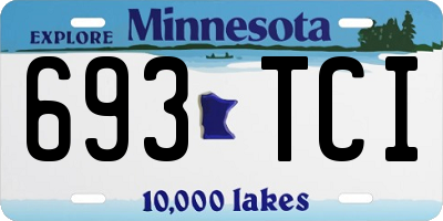 MN license plate 693TCI