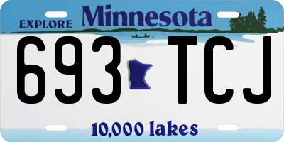 MN license plate 693TCJ