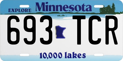 MN license plate 693TCR