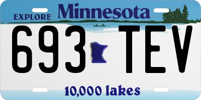 MN license plate 693TEV
