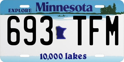 MN license plate 693TFM