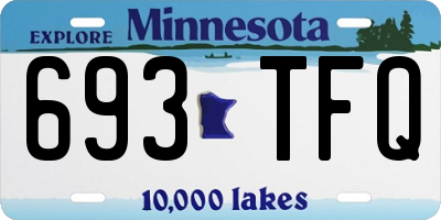 MN license plate 693TFQ