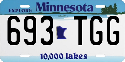 MN license plate 693TGG