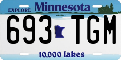 MN license plate 693TGM