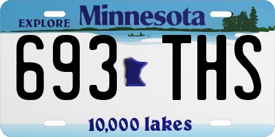 MN license plate 693THS