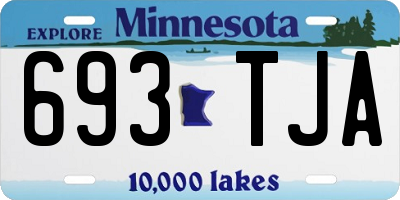 MN license plate 693TJA