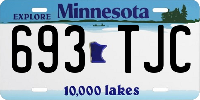 MN license plate 693TJC