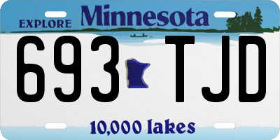 MN license plate 693TJD