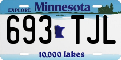 MN license plate 693TJL