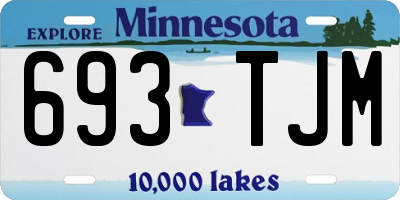 MN license plate 693TJM