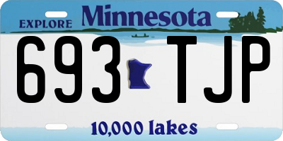 MN license plate 693TJP