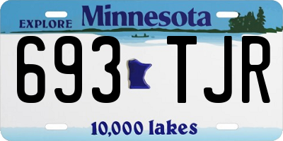 MN license plate 693TJR