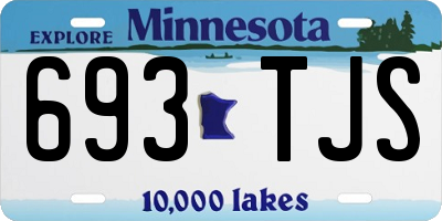 MN license plate 693TJS
