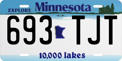 MN license plate 693TJT